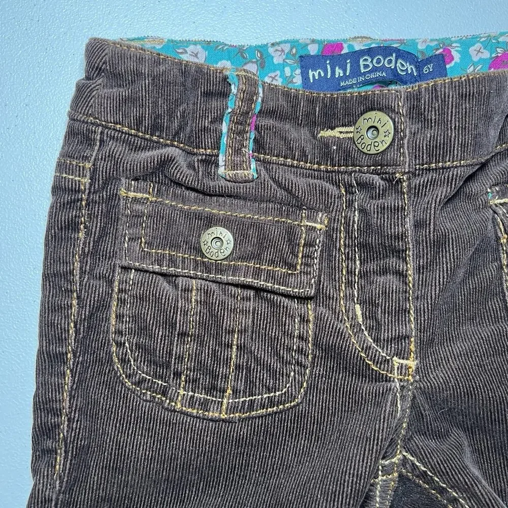 Mini Boden Girls‎ Corduroy Flare Pant Size 6Y Cotton Boho Casual Bottoms